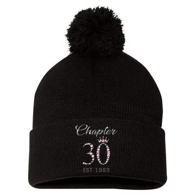 Chapter 30 EST 1993 30Th Birthday Gift For WoLove Pom Pom 12in Knit Beanie