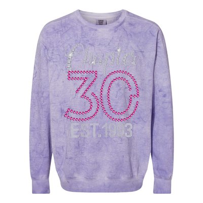 Chapter 30 EST 1993 30th Birthday Gift For Womens Colorblast Crewneck Sweatshirt