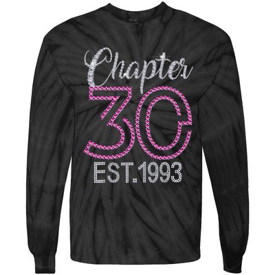 Chapter 30 EST 1993 30th Birthday Gift For Womens Tie-Dye Long Sleeve Shirt