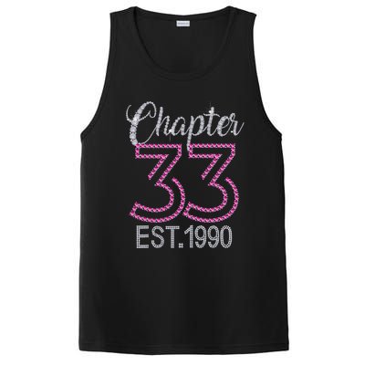 Chapter 33 EST 1990 33rd Birthday Gift For Womens PosiCharge Competitor Tank