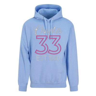 Chapter 33 EST 1990 33rd Birthday Gift For Womens Unisex Surf Hoodie