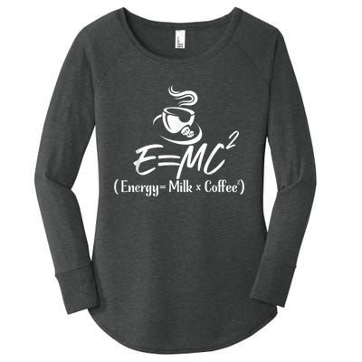 Coffee 365 E=MC Energy = Milk X Coffee Science Funny Women's Perfect Tri Tunic Long Sleeve Shirt