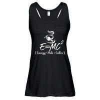 Coffee 365 E=MC Energy = Milk X Coffee Science Funny Ladies Essential Flowy Tank