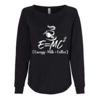 Coffee 365 E=MC Energy = Milk X Coffee Science Funny Womens California Wash Sweatshirt