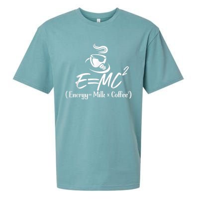 Coffee 365 E=MC Energy = Milk X Coffee Science Funny Sueded Cloud Jersey T-Shirt