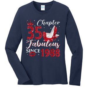 Chapter 35 Fabulous Since 1988 35Th Birthday Present Gift For Wo Ladies Long Sleeve Shirt