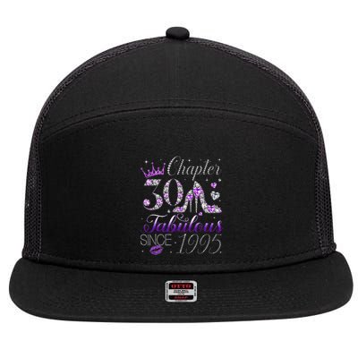 Chapter 30 Fabulous Since 1995 30th Birthday Women 7 Panel Mesh Trucker Snapback Hat