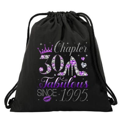 Chapter 30 Fabulous Since 1995 30th Birthday Women Drawstring Bag