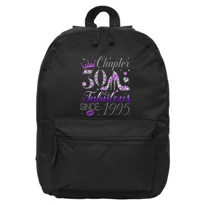 Chapter 30 Fabulous Since 1995 30th Birthday Women 16 in Basic Backpack