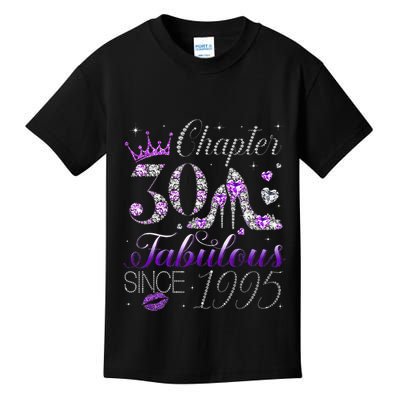Chapter 30 Fabulous Since 1995 30th Birthday Women Kids T-Shirt