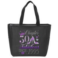 Chapter 30 Fabulous Since 1995 30th Birthday Women Zip Tote Bag