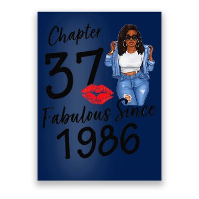 Chapter 37 Fabulous Since 1986 Black Birthday Queen Poster