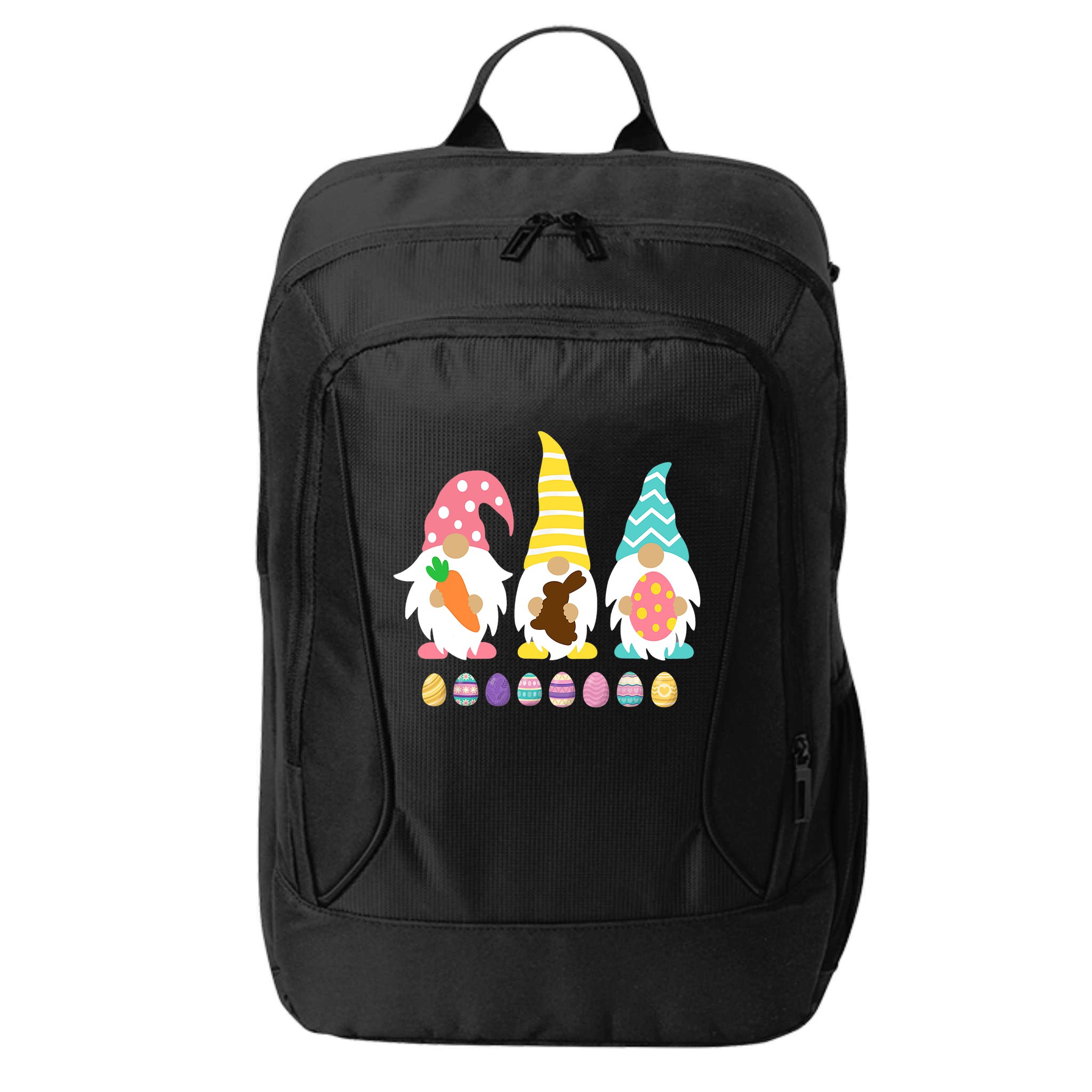 Cute 3 Gnomes Easter Squad Bunny Gnome Pastel Spring Easter City Backpack