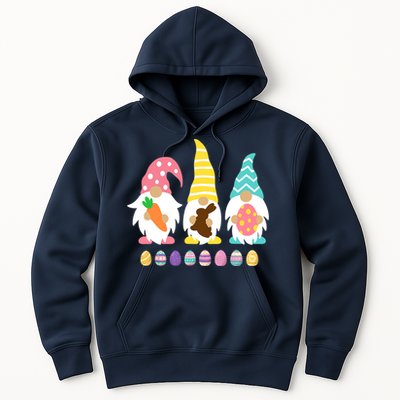 Cute 3 Gnomes Easter Squad Bunny Gnome Pastel Spring Easter Hoodie