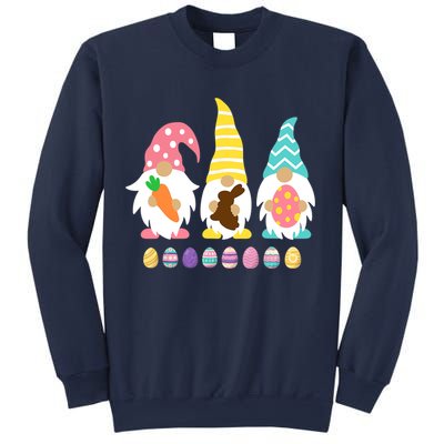 Cute 3 Gnomes Easter Squad Bunny Gnome Pastel Spring Easter Sweatshirt