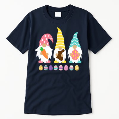 Cute 3 Gnomes Easter Squad Bunny Gnome Pastel Spring Easter Tall T-Shirt