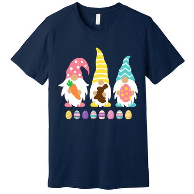 Cute 3 Gnomes Easter Squad Bunny Gnome Pastel Spring Easter Premium T-Shirt