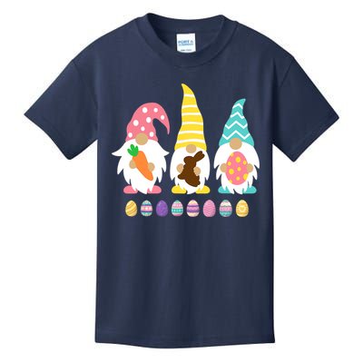 Cute 3 Gnomes Easter Squad Bunny Gnome Pastel Spring Easter Kids T-Shirt