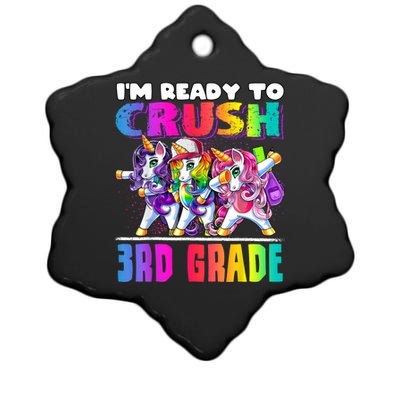 Crush 3rd Grade Dabbing Unicorn Back To School Backpack Girl Ceramic Star Ornament