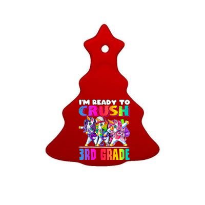 Crush 3rd Grade Dabbing Unicorn Back To School Backpack Girl Ceramic Tree Ornament