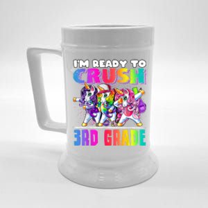 Crush 3rd Grade Dabbing Unicorn Back To School Backpack Girl Beer Stein