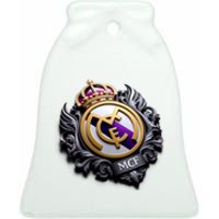 Cool 3d Madrid Cf Ceramic Bell Ornament