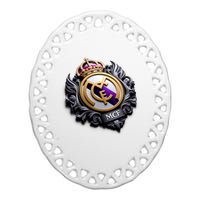 Cool 3d Madrid Cf Ceramic Oval Ornament