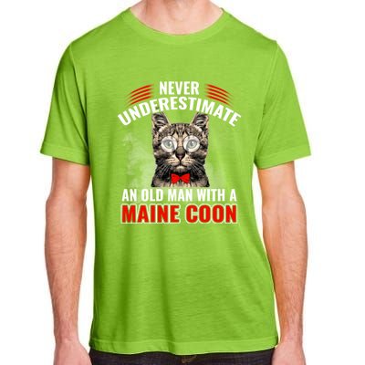 Cats 365 Never Underestimate An Old With A Maine Coon Gift Adult ChromaSoft Performance T-Shirt