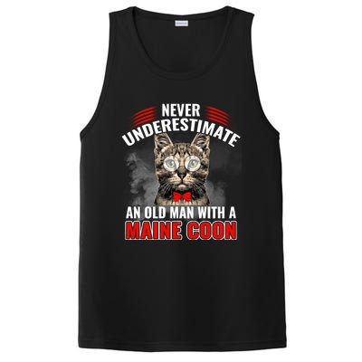 Cats 365 Never Underestimate An Old With A Maine Coon Gift PosiCharge Competitor Tank