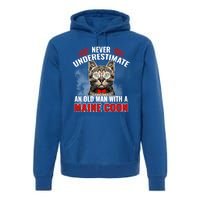 Cats 365 Never Underestimate An Old With A Maine Coon Gift Premium Hoodie