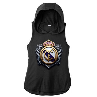 Cool 3d Real Madrid Cf Image Ladies PosiCharge Tri-Blend Wicking Draft Hoodie Tank