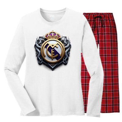 Cool 3d Real Madrid Cf Image Women's Long Sleeve Flannel Pajama Set 