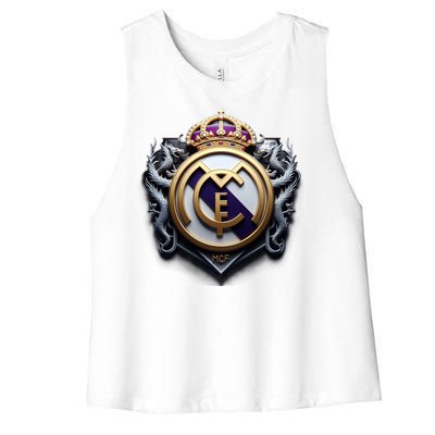 Cool 3d Real Madrid Cf Image Women's Racerback Cropped Tank