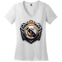 Cool 3d Real Madrid Cf Image Women's V-Neck T-Shirt