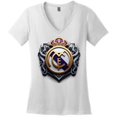 Cool 3d Real Madrid Cf Image Women's V-Neck T-Shirt