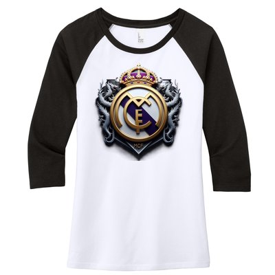 Cool 3d Real Madrid Cf Image Women's Tri-Blend 3/4-Sleeve Raglan Shirt