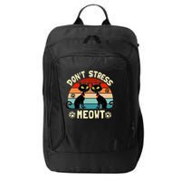 Cats 365 Retro Don't Stress Meowt Angry Cat Meow Gift City Backpack