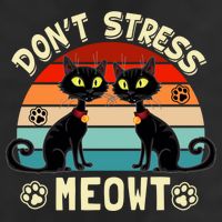 Cats 365 Retro Don't Stress Meowt Angry Cat Meow Gift 15oz Campfire Ceramic Mug