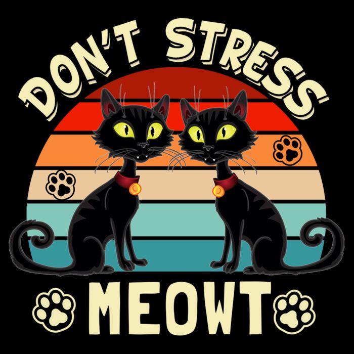 Cats 365 Retro Don't Stress Meowt Angry Cat Meow Gift Youth Performance Sprint T-Shirt