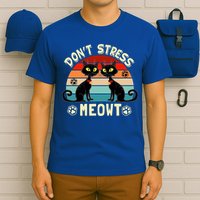 Cats 365 Retro Don't Stress Meowt Angry Cat Meow Gift T-Shirt