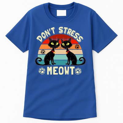 Cats 365 Retro Don't Stress Meowt Angry Cat Meow Gift Tall T-Shirt