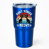 Cats 365 Retro Don't Stress Meowt Angry Cat Meow Gift Tumbler