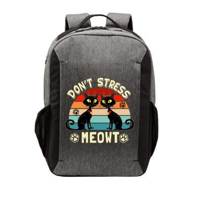 Cats 365 Retro Don't Stress Meowt Angry Cat Meow Gift Vector Backpack