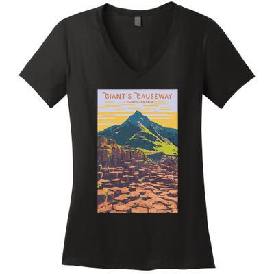 Celebrate 365 St PatrickS Day GiantS Causeway Women's V-Neck T-Shirt