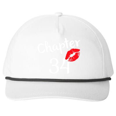 Chapter 34 Years 34th Happy Birthday Lips Born In 1987 Gift Snapback Five-Panel Rope Hat