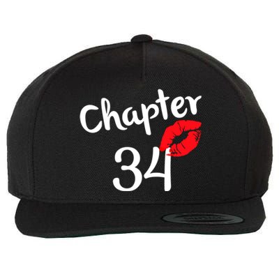 Chapter 34 Years 34th Happy Birthday Lips Born In 1987 Gift Wool Snapback Cap