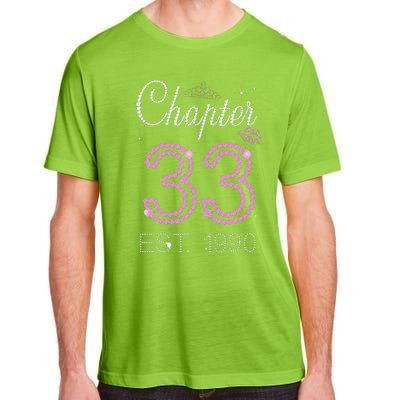 Chapter 33 Years Est 1990 33rd Birthday For Womens Adult ChromaSoft Performance T-Shirt