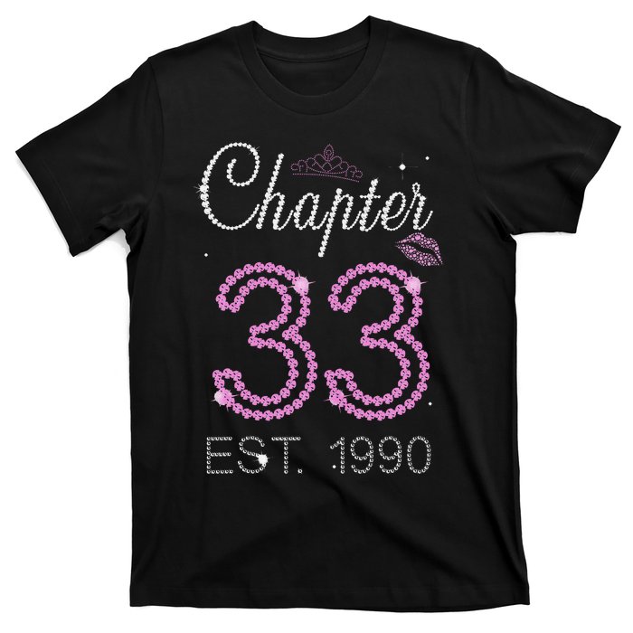 Chapter 33 Years Est 1990 33rd Birthday For Womens T-Shirt