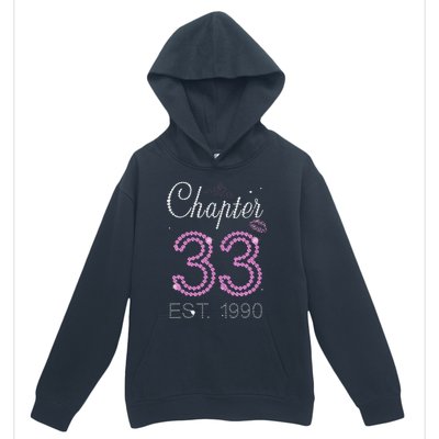 Chapter 33 Years Est 1990 33rd Birthday For Womens Urban Pullover Hoodie