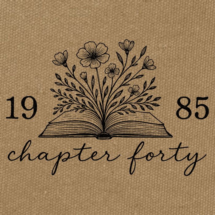Chapter 40 1985 Bookish Reader 40th Birthday Cotton Canvas Backpack